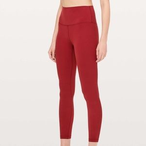 Dark Sport Red Align Leggings 25”
